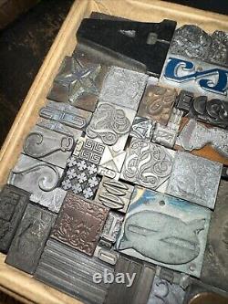 Print Blocks Lead Ornamental Borders Dingbats Gorgeous Variety! #78
