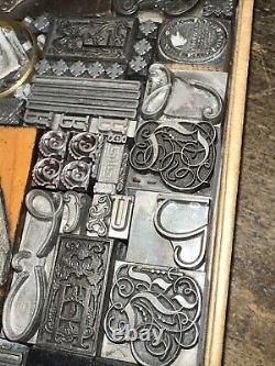 Print Blocks Lead Ornamental Borders Dingbats Gorgeous Variety! #79