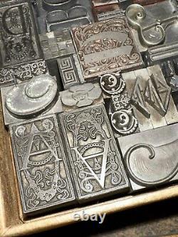 Print Blocks Lead Ornamental Borders Dingbats Gorgeous Variety! #79
