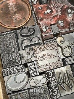 Print Blocks Lead Ornamental Borders Dingbats Gorgeous Variety! #79