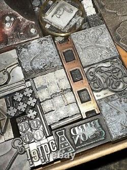 Print Blocks Lead Ornamental Borders Dingbats Gorgeous Variety! #79