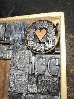 Print Blocks Lead Ornamental Borders Dingbats Gorgeous Variety! #80