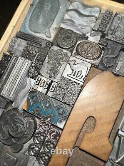 Print Blocks Lead Ornamental Borders Dingbats Gorgeous Variety! #80