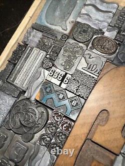 Print Blocks Lead Ornamental Borders Dingbats Gorgeous Variety! #80
