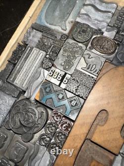 Print Blocks Lead Ornamental Borders Dingbats Gorgeous Variety! #80