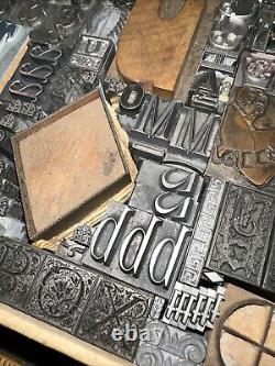 Print Blocks Lead Ornamental Borders Dingbats Gorgeous Variety! #80