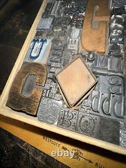 Print Blocks Lead Ornamental Borders Dingbats Gorgeous Variety! #80