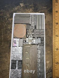 Print Blocks Lead Ornamental Borders Dingbats Variety Beautiful Designs! C11