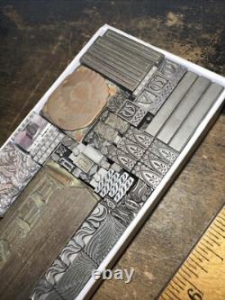 Print Blocks Lead Ornamental Borders Dingbats Variety Beautiful Designs! C11