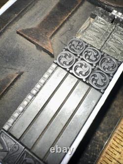 Print Blocks Lead Ornamental Borders Dingbats Variety Beautiful Designs! C11