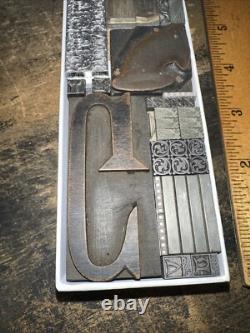 Print Blocks Lead Ornamental Borders Dingbats Variety Beautiful Designs! C11
