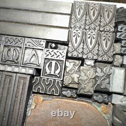 Print Blocks Lead Ornamental Borders Dingbats Variety Beautiful Designs! C11