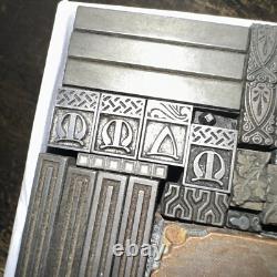 Print Blocks Lead Ornamental Borders Dingbats Variety Beautiful Designs! C11