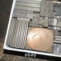 Print Blocks Lead Ornamental Borders Dingbats Variety Beautiful Designs! C11