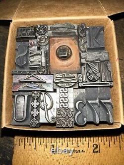 Print Blocks Lead Ornamental Borders Dingbats Variety of Designs! 4#