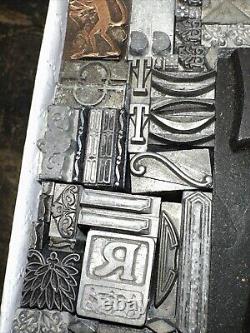 Print Blocks Ornamental Borders Dingbats Variety of Designs! #-3 Lead & Copp