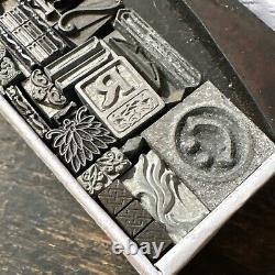 Print Blocks Ornamental Borders Dingbats Variety of Designs! #-3 Lead & Copp
