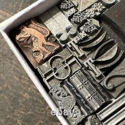 Print Blocks Ornamental Borders Dingbats Variety of Designs! #-3 Lead & Copp