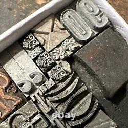 Print Blocks Ornamental Borders Dingbats Variety of Designs! #-3 Lead & Copp