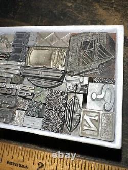 Print Blocks Ornamental Borders Dingbats Variety of Designs! -5 Lead & Copp