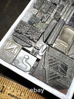 Print Blocks Ornamental Borders Dingbats Variety of Designs! -5 Lead & Copp