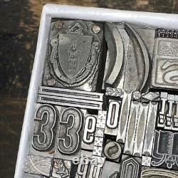 Print Blocks Ornamental Borders Dingbats Variety of Designs! -5 Lead & Copp