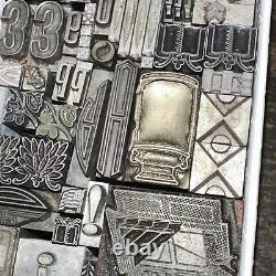Print Blocks Ornamental Borders Dingbats Variety of Designs! -5 Lead & Copp