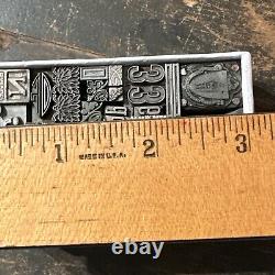Print Blocks Ornamental Borders Dingbats Variety of Designs! -5 Lead & Copp