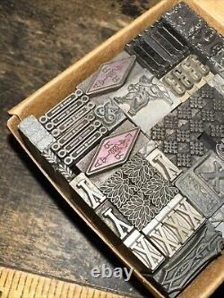 Print Blocks Ornamental Borders Dingbats Variety of Designs! #75 Beautiful