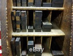 Printers Letterpress Hamilton Furniture Cabinet with Furniture Vintage
