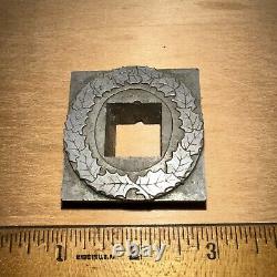Printing Block (Beautiful Wreath Of Leaves) Room For Type. Lead Block