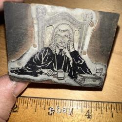 Printing Block (Judge Sitting In His Chamber) Nice Image