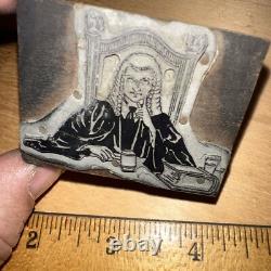 Printing Block (Judge Sitting In His Chamber) Nice Image