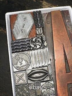 Printing Blocks Lead & Copper Ornamentals Borders Dingbats. Beautiful Variety #2