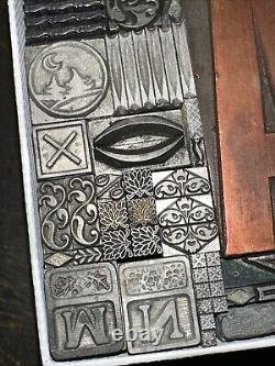 Printing Blocks Lead & Copper Ornamentals Borders Dingbats. Beautiful Variety #2
