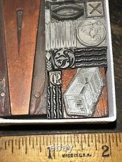 Printing Blocks Lead & Copper Ornamentals Borders Dingbats. Beautiful Variety #2