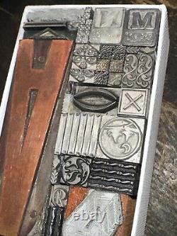 Printing Blocks Lead & Copper Ornamentals Borders Dingbats. Beautiful Variety #2