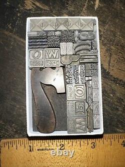 Printing Blocks Lead & Copper Ornamentals Borders Dingbats. Beautiful Variety #5