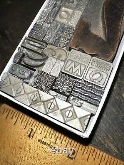 Printing Blocks Lead & Copper Ornamentals Borders Dingbats. Beautiful Variety #5