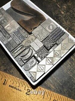 Printing Blocks Lead & Copper Ornamentals Borders Dingbats. Beautiful Variety #5