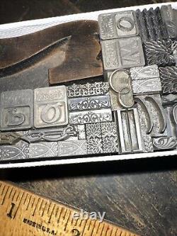 Printing Blocks Lead & Copper Ornamentals Borders Dingbats. Beautiful Variety #5