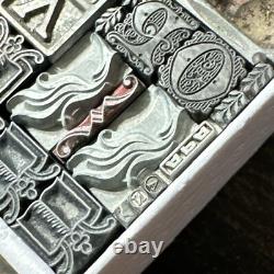 Printing Blocks Lead & Copper Ornamentals Borders Dingbats. Beautiful Variety #6