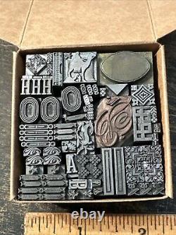 Printing Blocks Lead Ornamental Borders Dingbats Great Variety