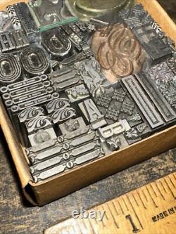 Printing Blocks Lead Ornamental Borders Dingbats Great Variety