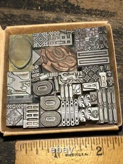 Printing Blocks Lead Ornamental Borders Dingbats Great Variety