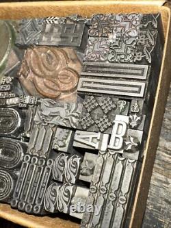 Printing Blocks Lead Ornamental Borders Dingbats Great Variety