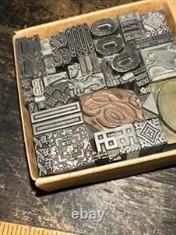 Printing Blocks Lead Ornamental Borders Dingbats Great Variety
