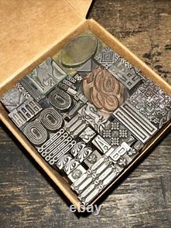 Printing Blocks Lead Ornamental Borders Dingbats Great Variety