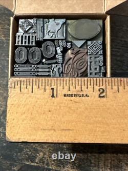 Printing Blocks Lead Ornamental Borders Dingbats Great Variety