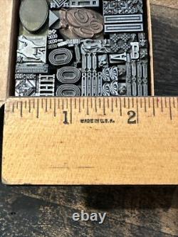 Printing Blocks Lead Ornamental Borders Dingbats Great Variety